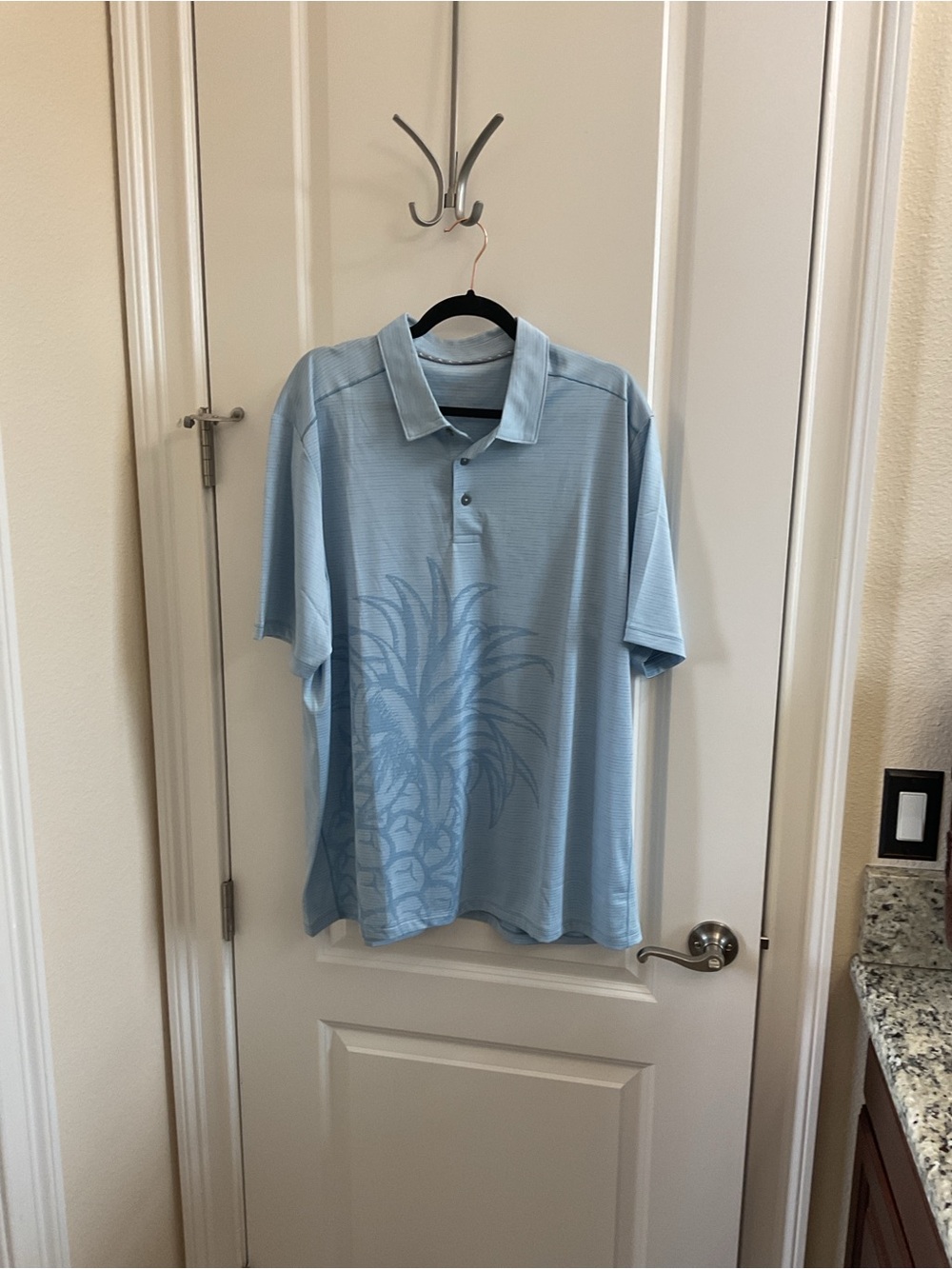 Tommy Bahama Light Blue Pineapple Polo Shirt - Men
